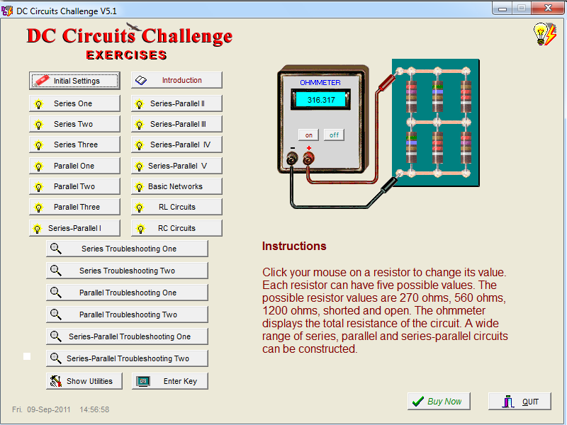 DC Circuits Challenge screen shot